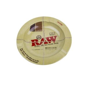 RAW ROUND METAL ASHTRAY